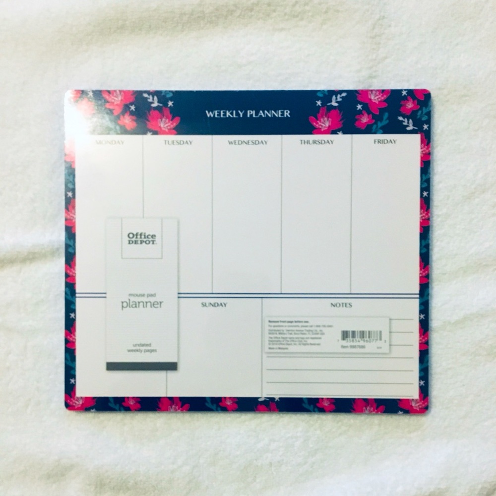 🆕 2 for $10 | Undated Weekly Mouse Pad Calendar